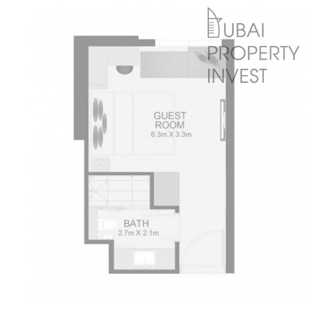 Квартира в жилом комплексе Emaar Rove район City Walk, 1 комната, 23 м2 Emaar