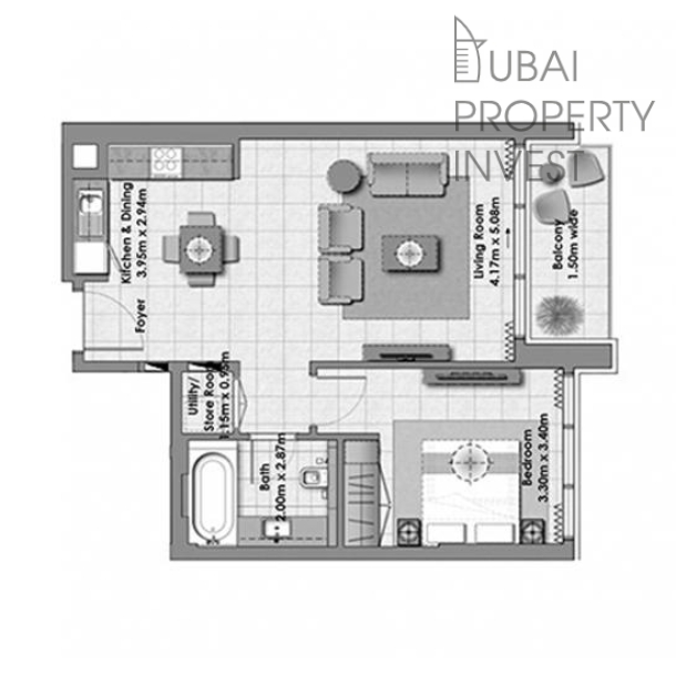 Квартира  в жилом комплексе Emaar The Cove район Dubai Creek Harbour, 1 комната, 67 м2