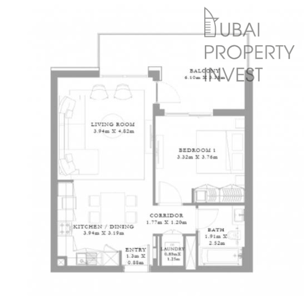 Квартира в жилом комплексе Emaar  SEAGATE район Rashid Yachts & Marina, 1 комната, 76 м2
